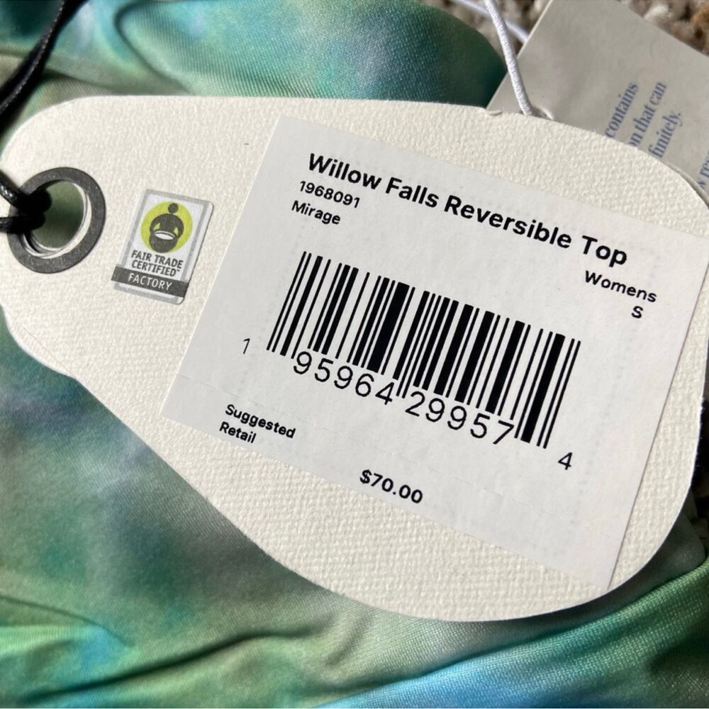 New With Tags prAna Willow Falls Reversible Bikini Top Size Small - Picture 6 of 11